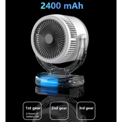 Ventilator de birou cu 3 trepte de viteza rotire 360 grade silentios