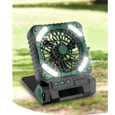 Ventilator de camping cu baterie de 10400Mah solar pentru exterior cu lumina led cu 4 viteze