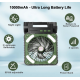 Ventilator de camping cu baterie de 10400Mah solar pentru exterior cu lumina led cu 4 viteze