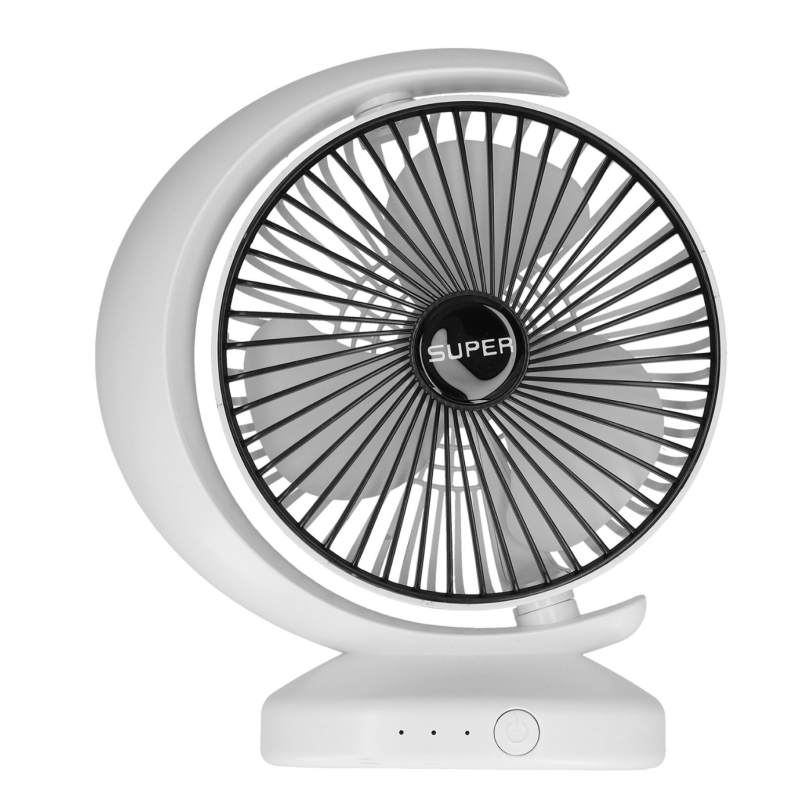 Ventilator mic de birou alimentat prin USB 3 viteze culoare alba