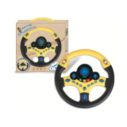 Volan interactiv cu lumini si sunete Learning Simulate Driver galben