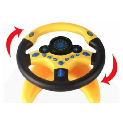 Volan interactiv cu lumini si sunete Learning Simulate Driver galben