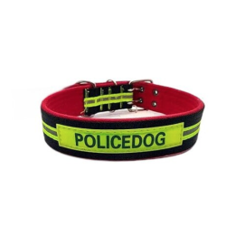 Zgarda (curea) pentru caini 80 cm fluorescenta POLICE DOG