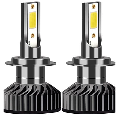 Set 2 becuri LED H7 F2 MINI COB 100W lumina alb-rece 12.000 lumeni