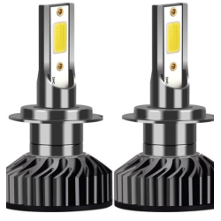 Set 2 becuri LED H7 F2 MINI COB 100W lumina alb-rece 12.000 lumeni