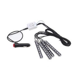 Benzi Led Auto Ambientale 9 Led 8 Culori Telecomanda