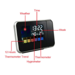 Ceas Meteo 8190 cu calendar si higrometru ce proiecteaza ora pe tavan