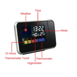 Ceas Meteo 8190 cu calendar si higrometru ce proiecteaza ora pe tavan