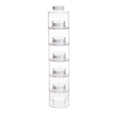 TURN condimente Spice Tower ce include 6 recipiente  transparent