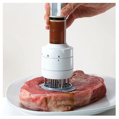 Injector de sosuri pentru carne, cu efect de fragezire si aroma