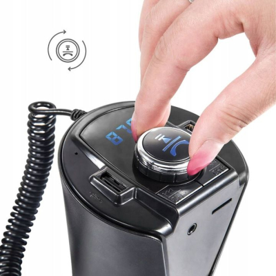 Modulator Bluetooth Auto ElektroStator BX6, FM, 2 x USB, Negru