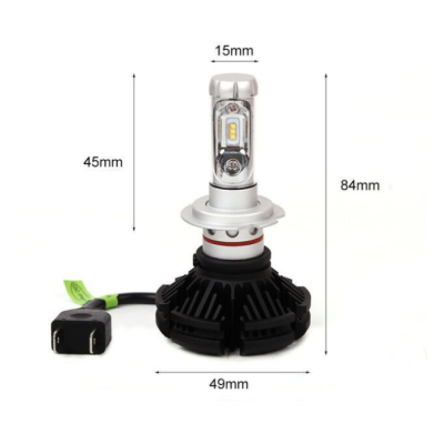 Set de 2 Lampi LED auto X3 H7 Premium putere 50W 6000LM temperatura 8000K