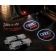 Set 2 Holograme LED cu LOGO AUDI pentru Portiere