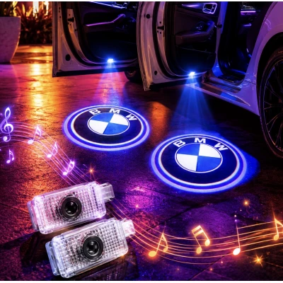 Set 2 Holograme LED cu LOGO BMW pentru Portiere