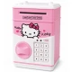 Pusculita pentru copii cu functie ATM cod pin si seif Roz/Alb Hello Kitty