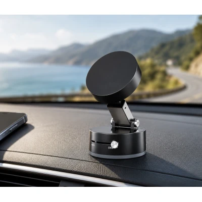 Suport auto magnetic pentru Telefon cu dubla utilizare acasa si masina rotund