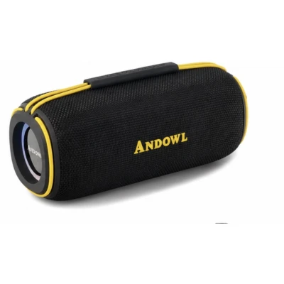 Boxa portabila Andowl Q YX12 bluetooth Bass Puternic design compact Negru cu Galben
