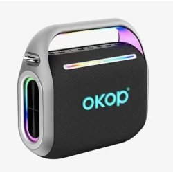 Boxa portabila bluetooth KP 8003 de 120W lumini RGB USB Card TF AUX Microfon