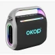 Boxa portabila bluetooth KP 8003 de 120W lumini RGB USB Card TF AUX Microfon