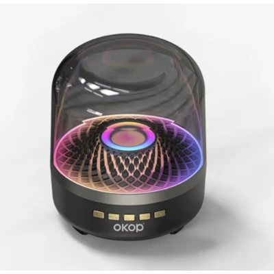 Boxa portabila KP 823 bluetooth 5W lumina LED RGB sunet 360 radio FM USB baterie 800mAh