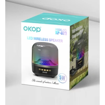 Boxa portabila KP 823 bluetooth 5W lumina LED RGB sunet 360 radio FM USB baterie 800mAh