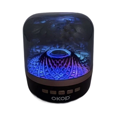 Boxa portabila KP 823 bluetooth 5W lumina LED RGB sunet 360 radio FM USB baterie 800mAh