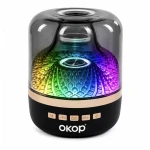 Boxa portabila KP 823 bluetooth 5W lumina LED RGB sunet 360 radio FM USB baterie 800mAh