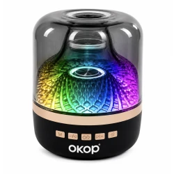 Boxa portabila KP 823 bluetooth 5W lumina LED RGB sunet 360 radio FM USB baterie 800mAh