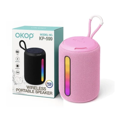 Boxa portabila bluetooth KP 599 lumini LED RGB USB Card TF AUX Acumulator reincarcabil COLORATA