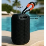 Boxa portabila bluetooth KP 599 lumini LED RGB USB Card TF AUX Acumulator reincarcabil COLORATA