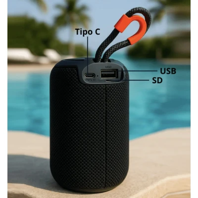 Boxa portabila bluetooth KP 599 lumini LED RGB USB Card TF AUX Acumulator reincarcabil COLORATA