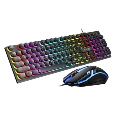 Set Gaming Tastatura cu iluminare RGB si Mouse TF270 