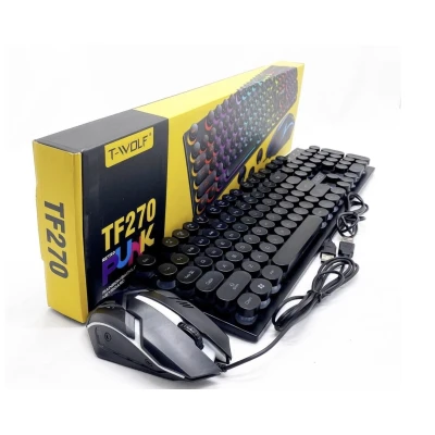 Set Gaming Tastatura cu iluminare RGB si Mouse TF270 