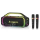 Boxa wireless Bluetooth cu 2 microfoane si iluminare RGB Andowl Q YX64