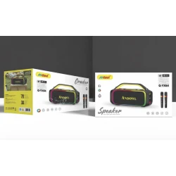 Boxa wireless Bluetooth cu 2 microfoane si iluminare RGB Andowl Q YX64
