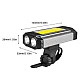 Lanternă de bicicletă, reîncărcabilă prin USB, 5 moduri 2 x Cob Rotund + 1 COB dreptunghiular Lanternă de bicicletă, reîncărcabilă prin USB, 5 moduri 2 x Cob Rotund + 1 COB dreptunghiular