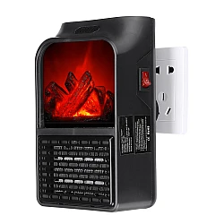 Aeroterma Flame Heater portabila tip SEMINEU cu telecomanda si efect de flacara