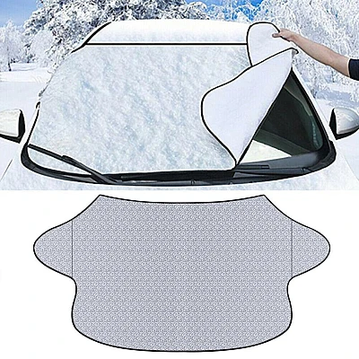 Set 2 x Protectie parbriz XL husa geam auto anti-inghet si parasolar universal prelata ARGINTIE Set 2 x Protectie parbriz XL husa geam auto anti-inghet si parasolar universal prelata ARGINTIE