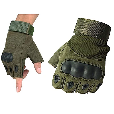 UB Mănuși de Bicicletă Jumatate de Deget Khaki L sau XL UB Mănuși de Bicicletă Jumatate de Deget Khaki L sau XL