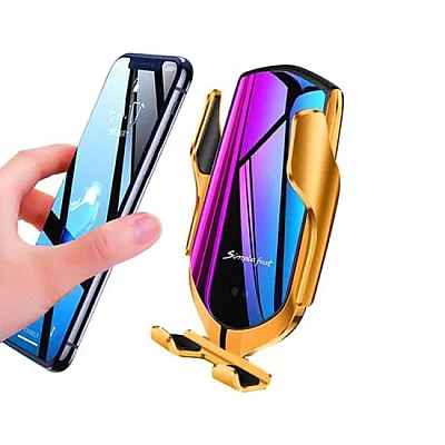 Suport Auto Auriu R1 Senzor Incarcare Fast Charge Wireless Suport Auto Auriu R1 Senzor Incarcare Fast Charge Wireless