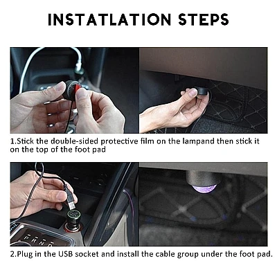 Set 4 Lumini Interior Auto A10 USB LED RGB Star Light Set 4 Lumini Interior Auto A10 USB LED RGB Star Light