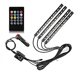 Benzi Ambientale 12LED Auto 8 Culori Telecomanda  
