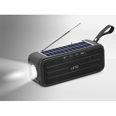 Boxa Portabila L8TD Neagra Bluetooth USB Radio Lanterna cu incarcare solara Boxa Portabila L8TD Neagra Bluetooth USB Radio Lanterna cu incarcare solara
