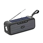 Boxa Portabila L8TD Neagra Bluetooth USB Radio Lanterna cu incarcare solara