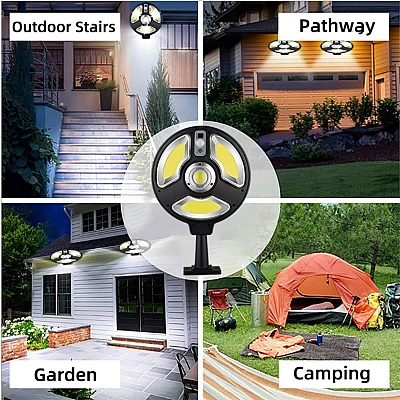 Lampa Solara Rotunda 150LED 1288A COB 3 Moduri Iluminare + Senzor Lampa Solara Rotunda 150LED 1288A COB 3 Moduri Iluminare + Senzor