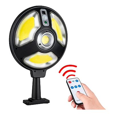 Lampa Solara Rotunda 150LED 1288A COB 3 Moduri Iluminare + Senzor Lampa Solara Rotunda 150LED 1288A COB 3 Moduri Iluminare + Senzor