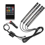 Benzi Ambientale 12LED Auto 8 Culori Telecomanda  