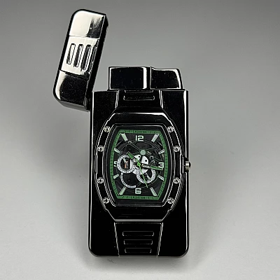 Bricheta Neagra cu Ceas VERDE BNC01 TWP-F31 Bricheta Neagra cu Ceas VERDE BNC01 TWP-F31