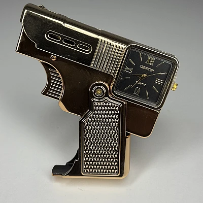 Bricheta Tragaci cu Ceas antivant GOLD TWP2502 Bricheta Tragaci cu Ceas antivant GOLD TWP2502