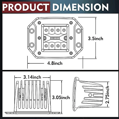 Set 2 Proiector auto 48W 4/6/4 LED 3 randuri 12/24v Set 2 Proiector auto 48W 4/6/4 LED 3 randuri 12/24v